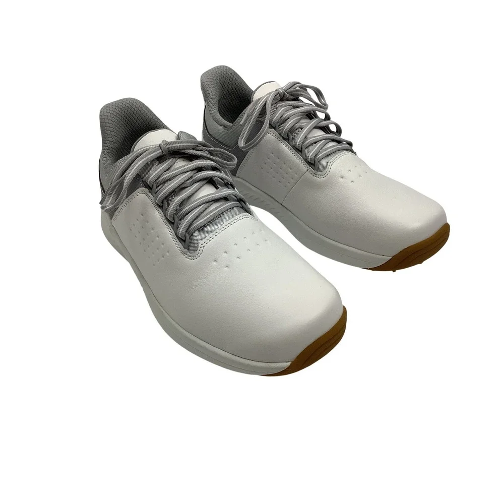 Orthofeet 28002 Mens 9.5 4E X-Wide White Grey Leather Orthopedic Walking Shoes